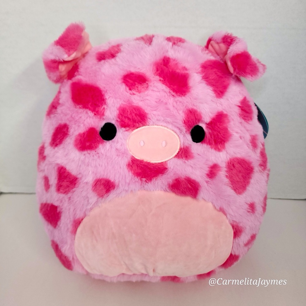 GWENDLE 🐷 Pink Spotted HTF Fuzzamallow Original Squishmallows By Kellytoy NWT